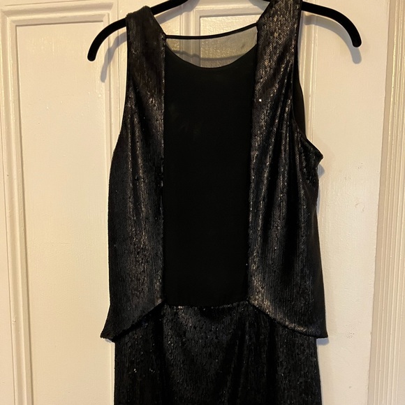 Halston Heritage Black Sequin Mini-Dress - Picture 4 of 6